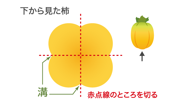 切るときは溝に沿ってナイフを入れると楽に切れます